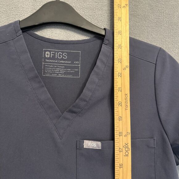 Figs Scrub Set Zamora Jogger Womens XXS Petite Catarina Top Navy Blue Nursing - Picture 4 of 9